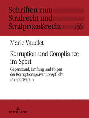 cover image of Korruption und Compliance im Sport